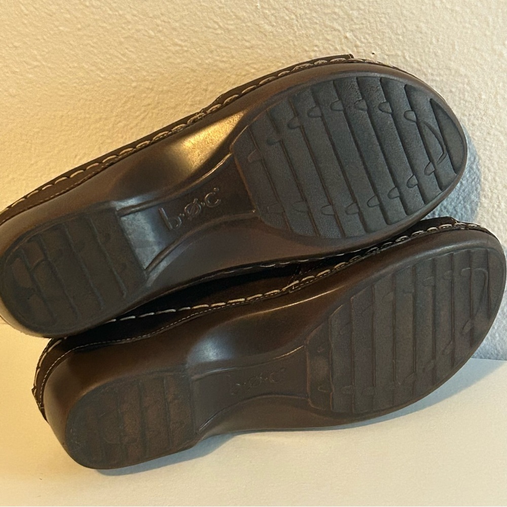 Born concept b.o.c Kallie brown genuine leather wedge sandals comfort size 8 - Picture 11 of 13